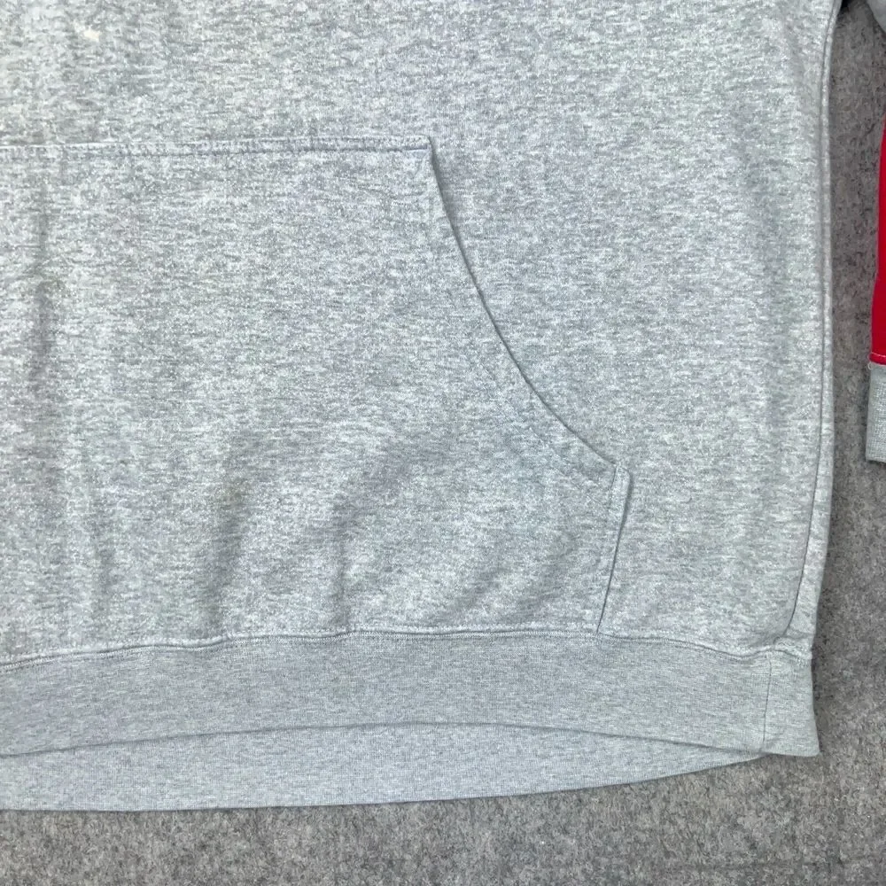 Maryland Terrapins Hoodie Men 2XL Gray Red Hooded Pullover Sweatshirt Pro Player